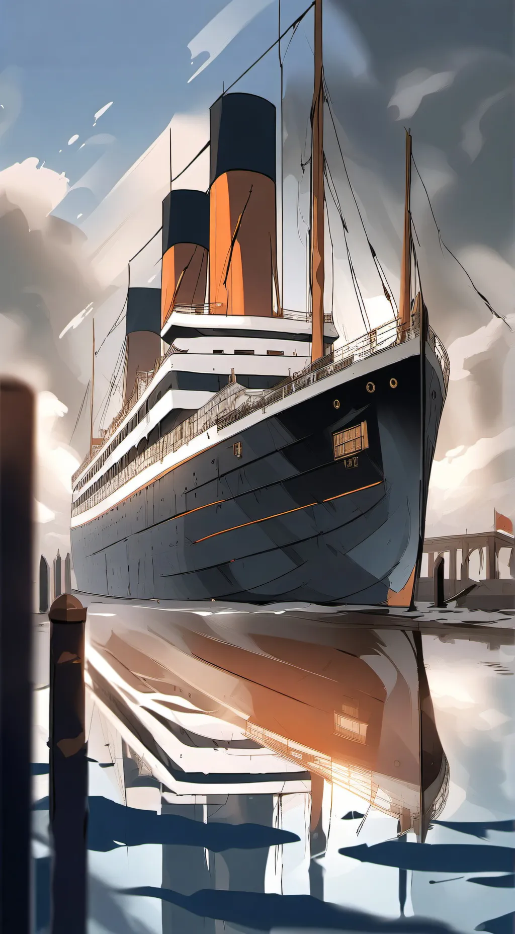 ai character: DW Titanic  background
