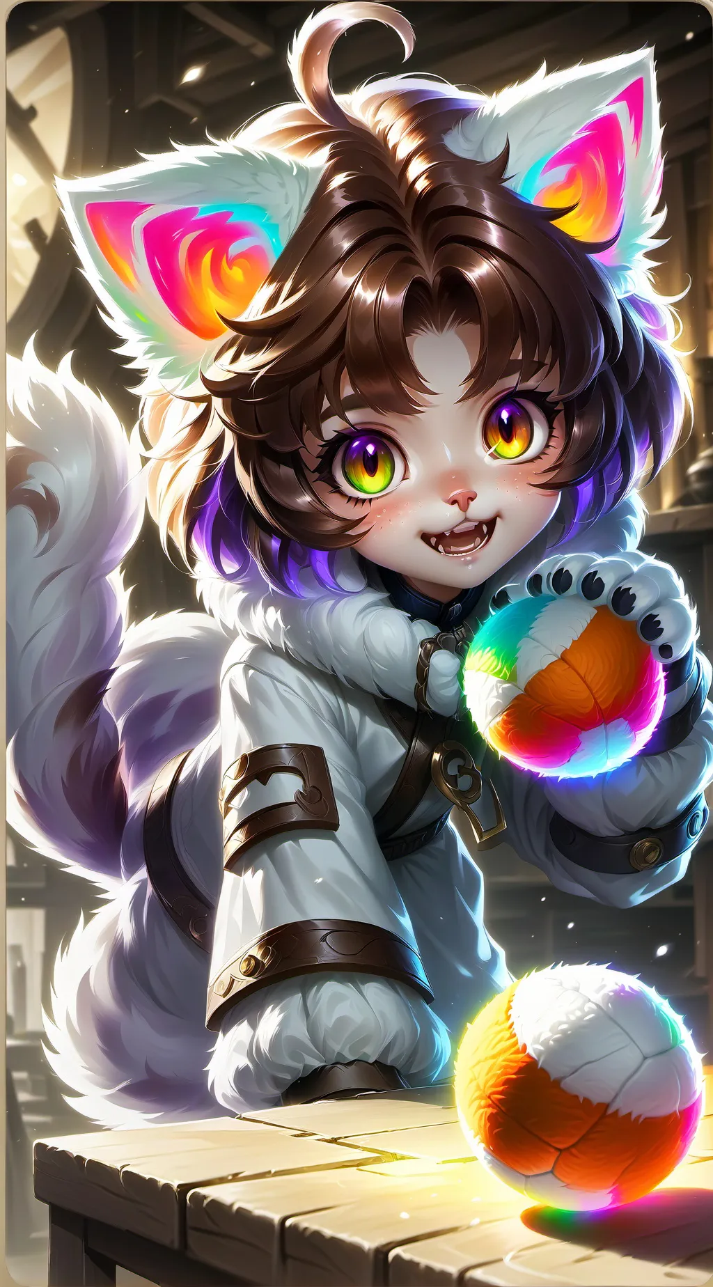 ai character: Fluffball background