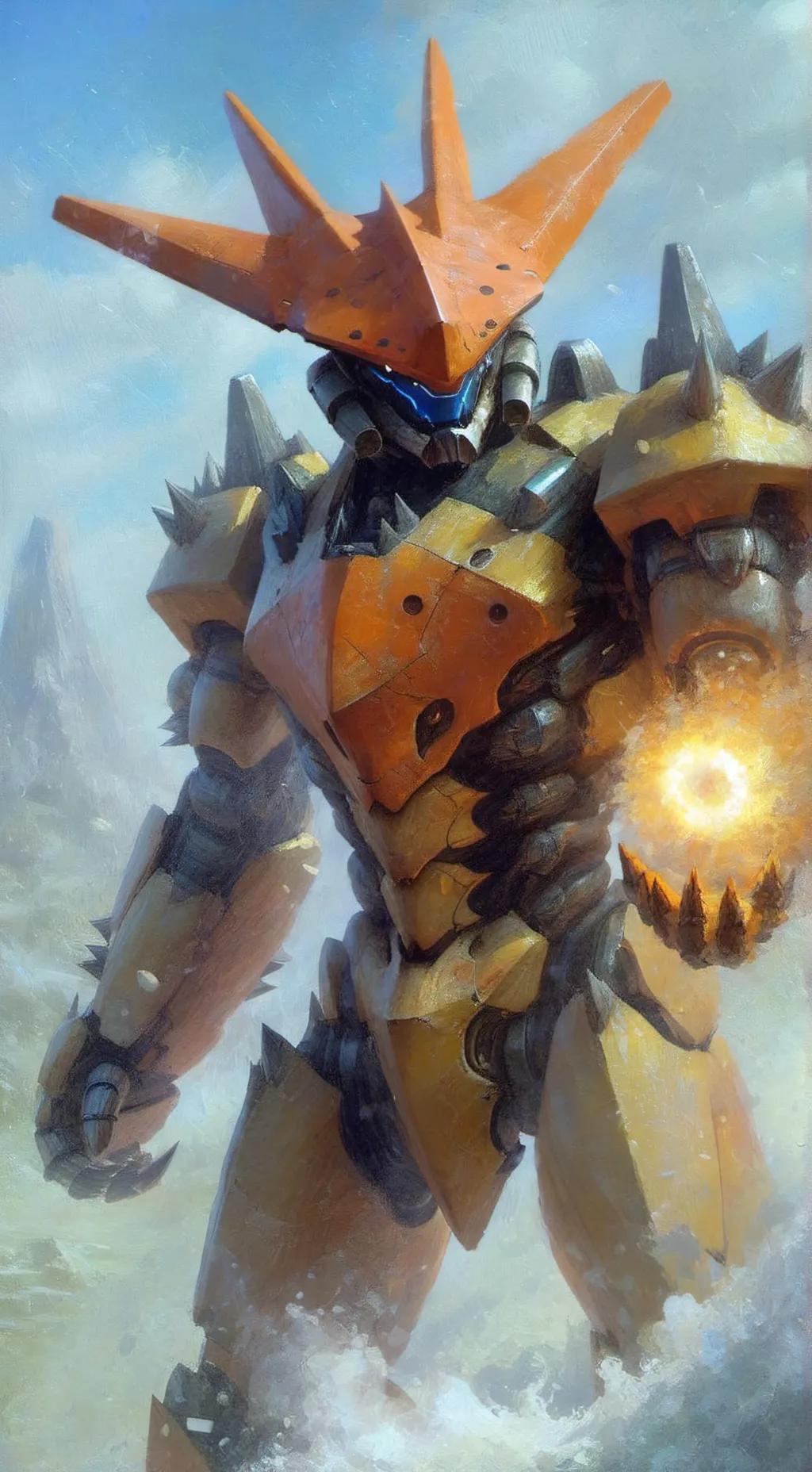 ai character: gigatron PRIME background
