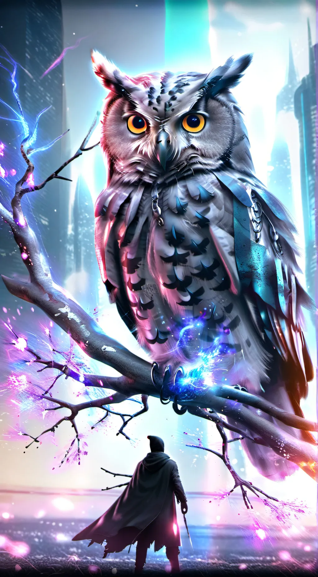 ai character: an owl background
