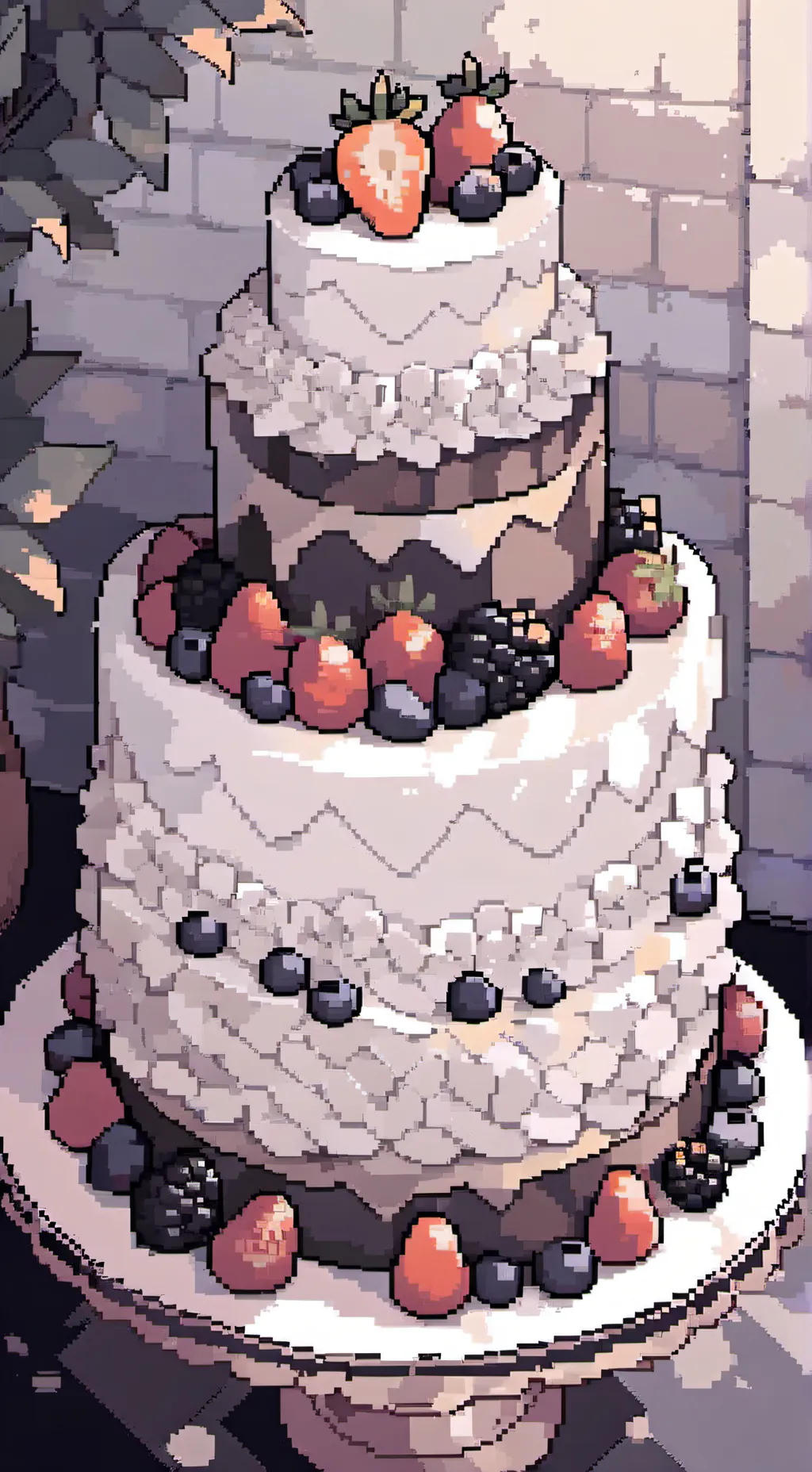 ai character: fruitcake background