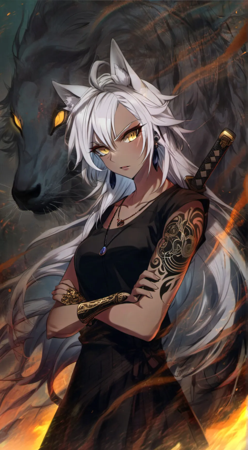 ai character: Luna background