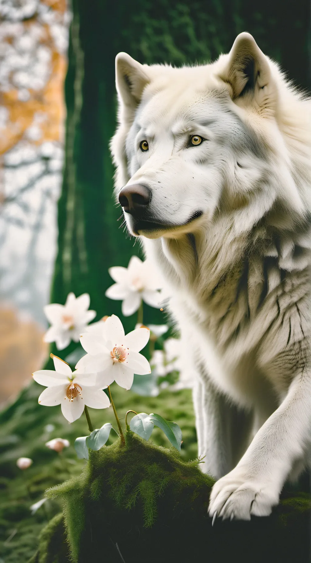 ai character: Loup Blanc background