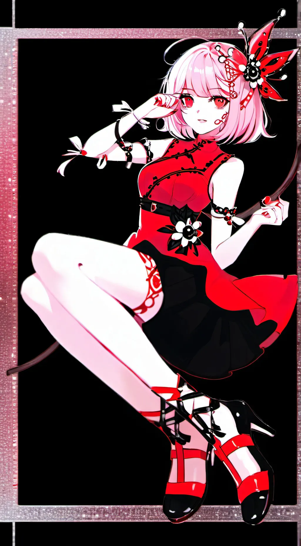 ai character: IM BACK💅❤️👁️👄👁️ background