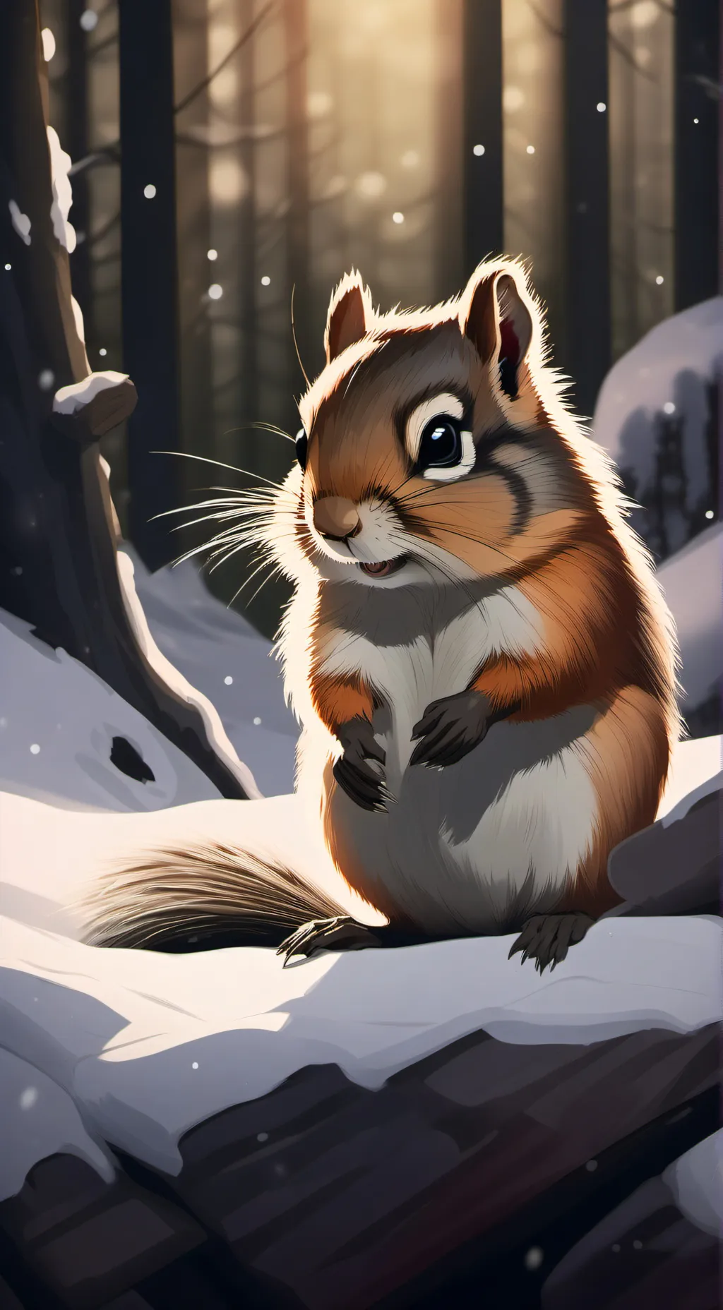 ai character: stealing chipmunk background