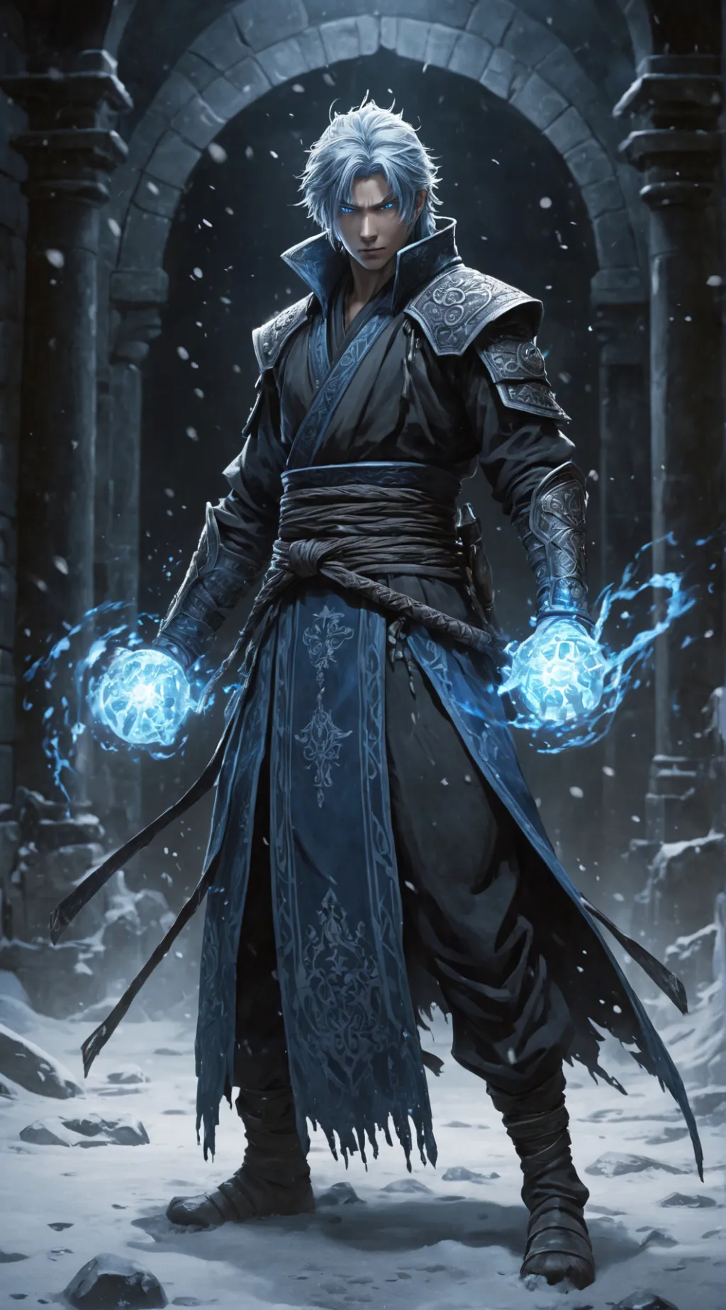 ai character: SUB-ZERO 2099 background