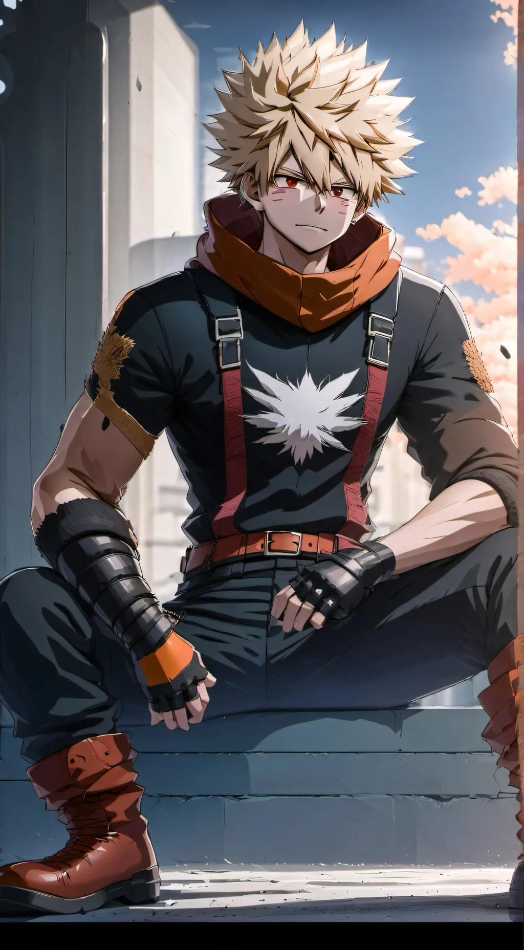 ai character: katsuki bakugo background