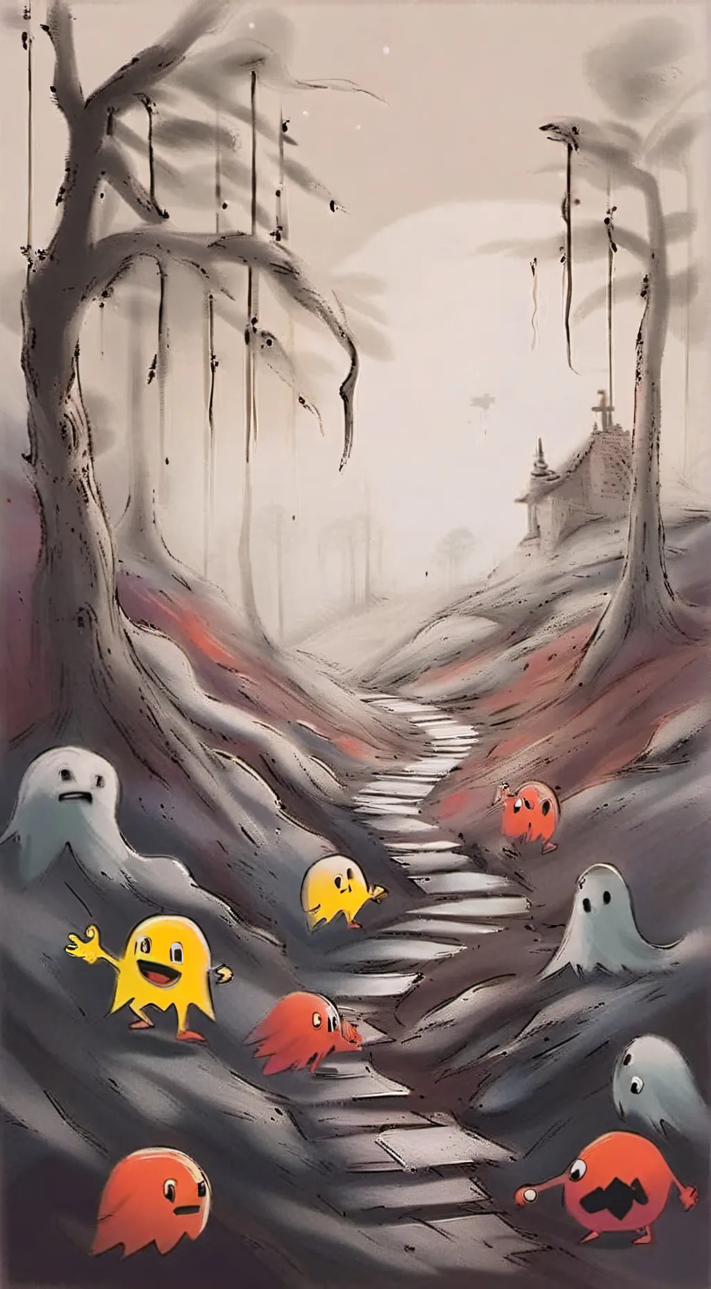 ai character: pac man  background