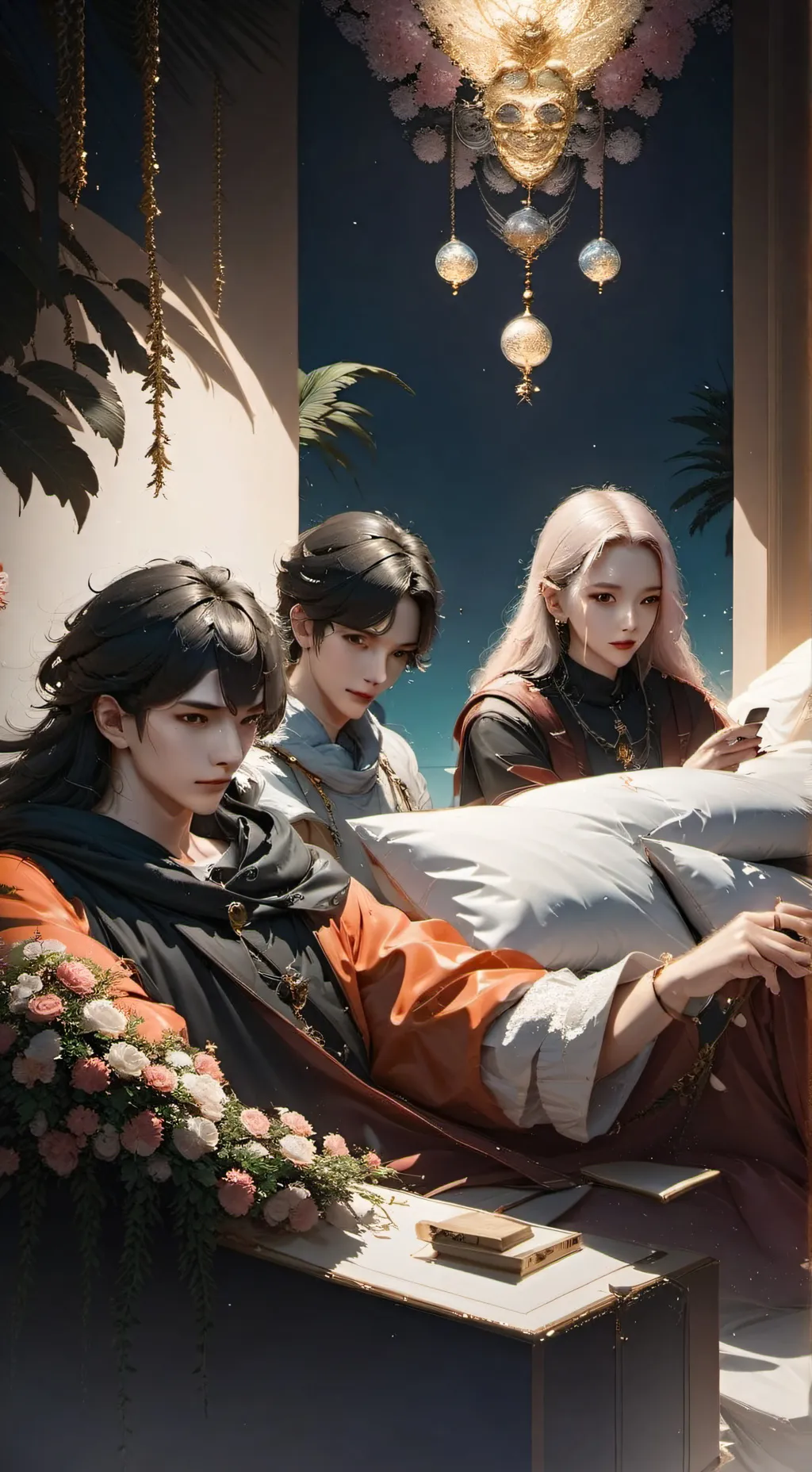 ai character: MD sleepover background