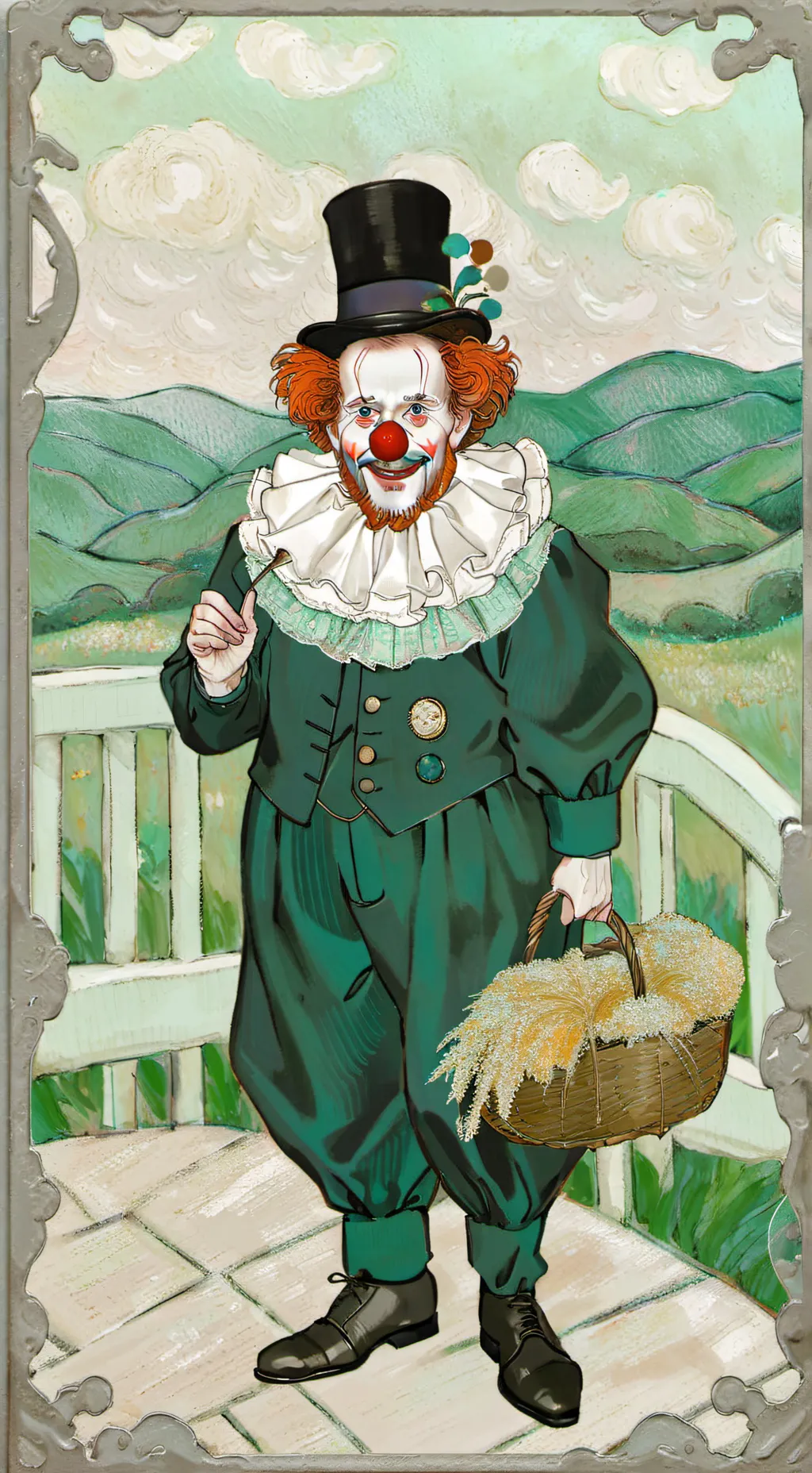 ai character: 🤡🤡🤡 background