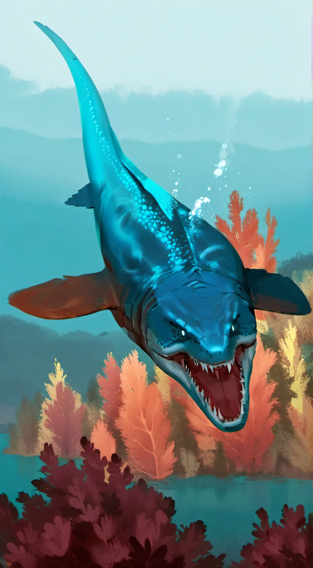 ai character: mosasaurus background