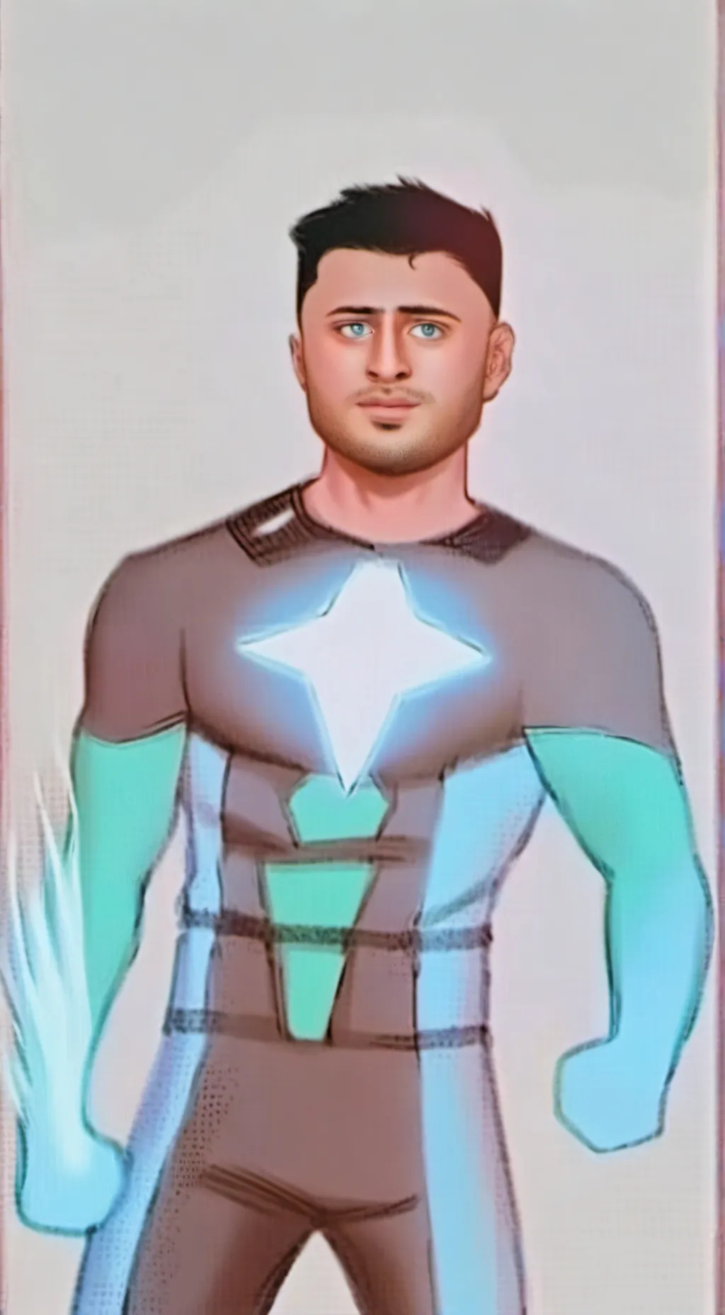 ai character: SUha Milck SUhail background