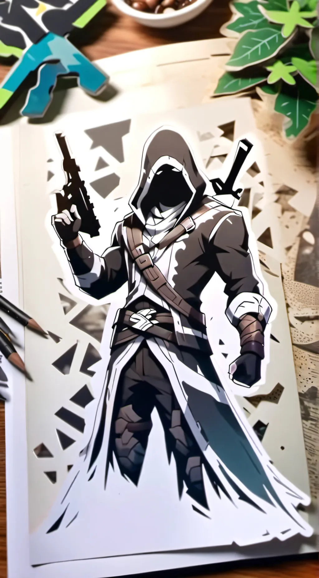 ai character: focus background