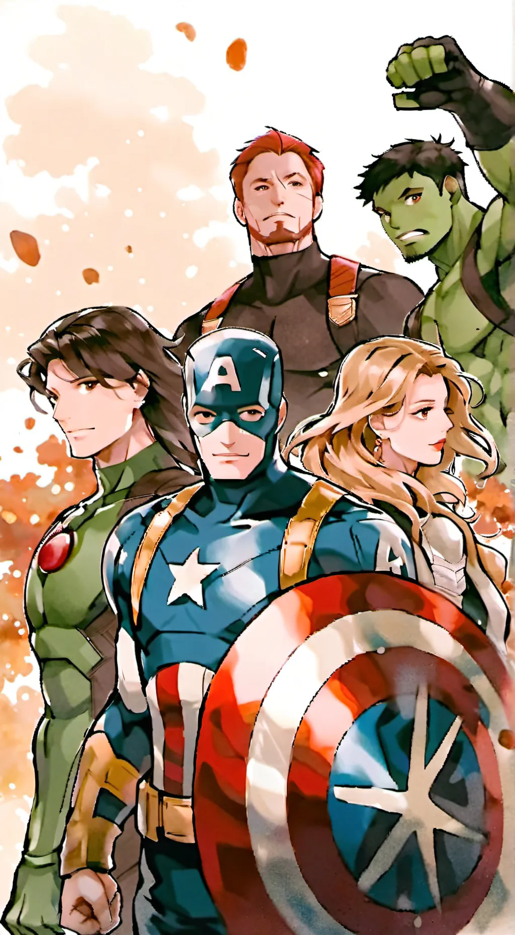 ai character: avengers background