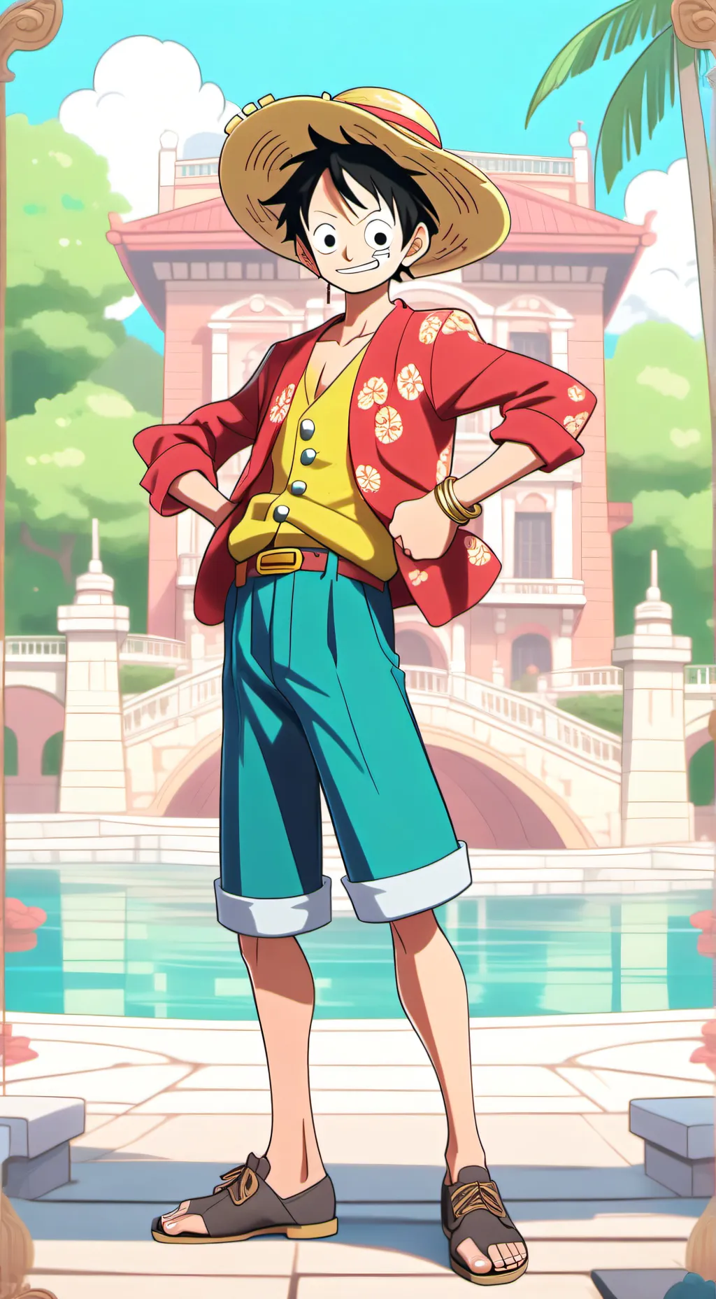 ai character: LUFFY background