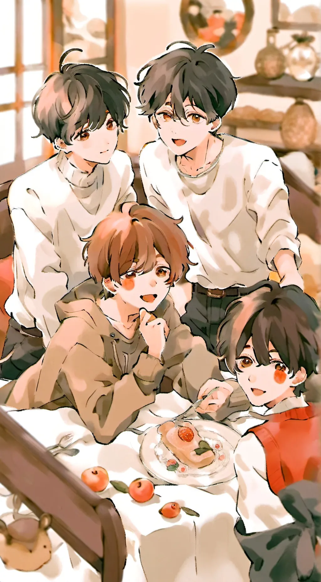 ai character: boys sleepover  background