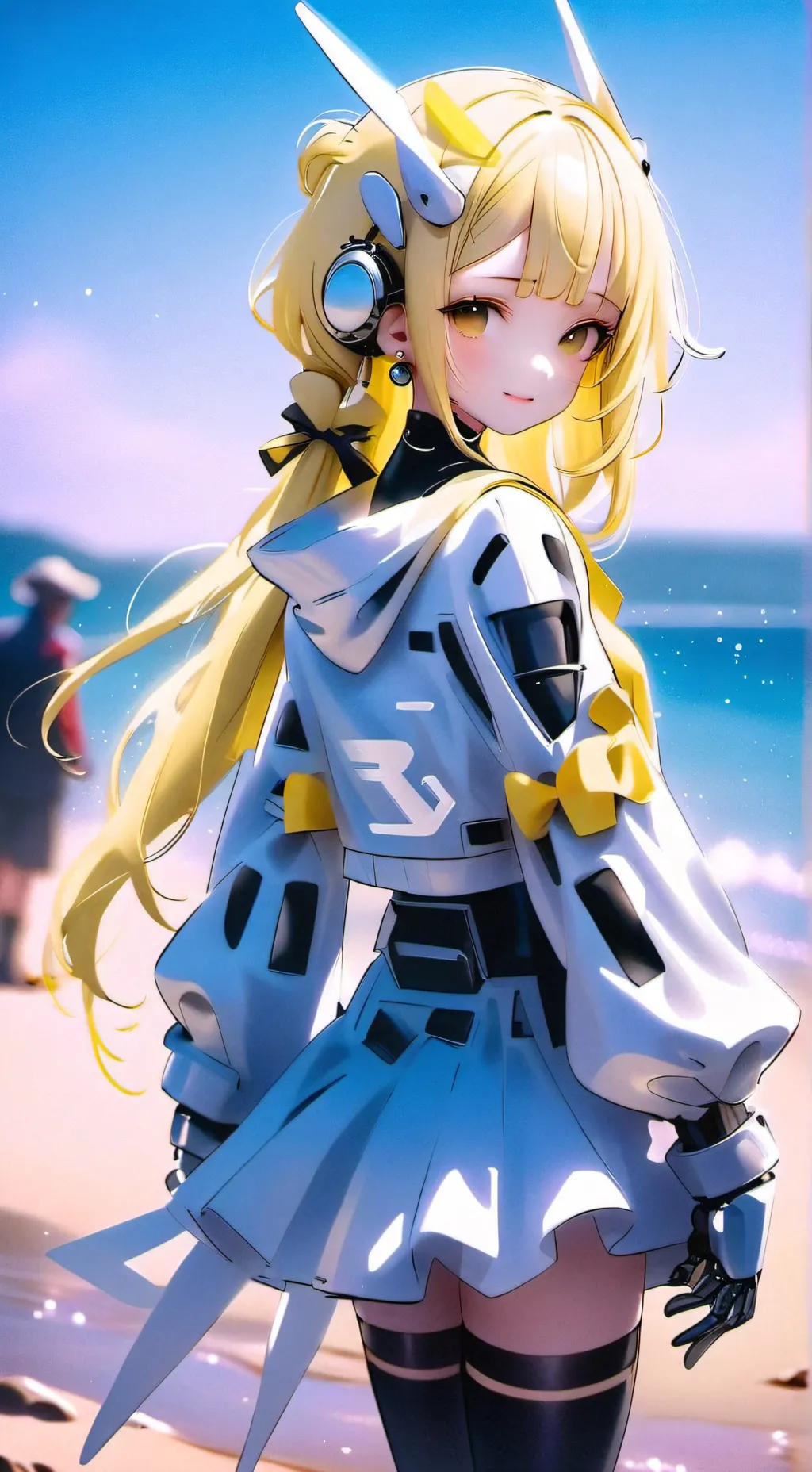 ai character: hot girl background