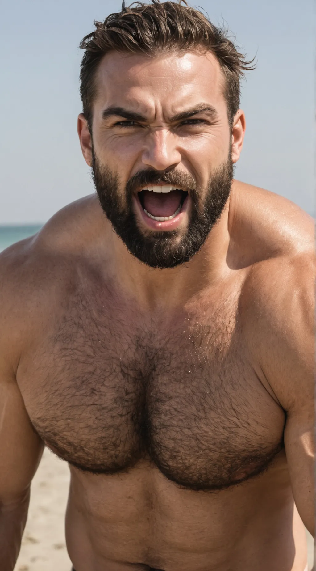 ai character: Beach guy background