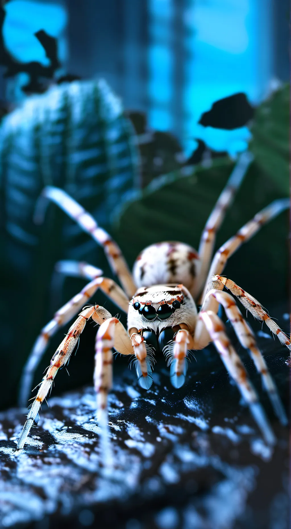 ai character: spider town background