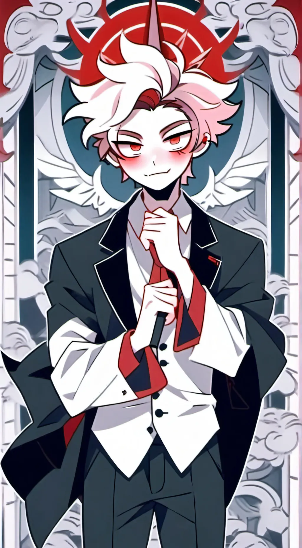 ai character: friend Lucifer 👑🔥🍎 background