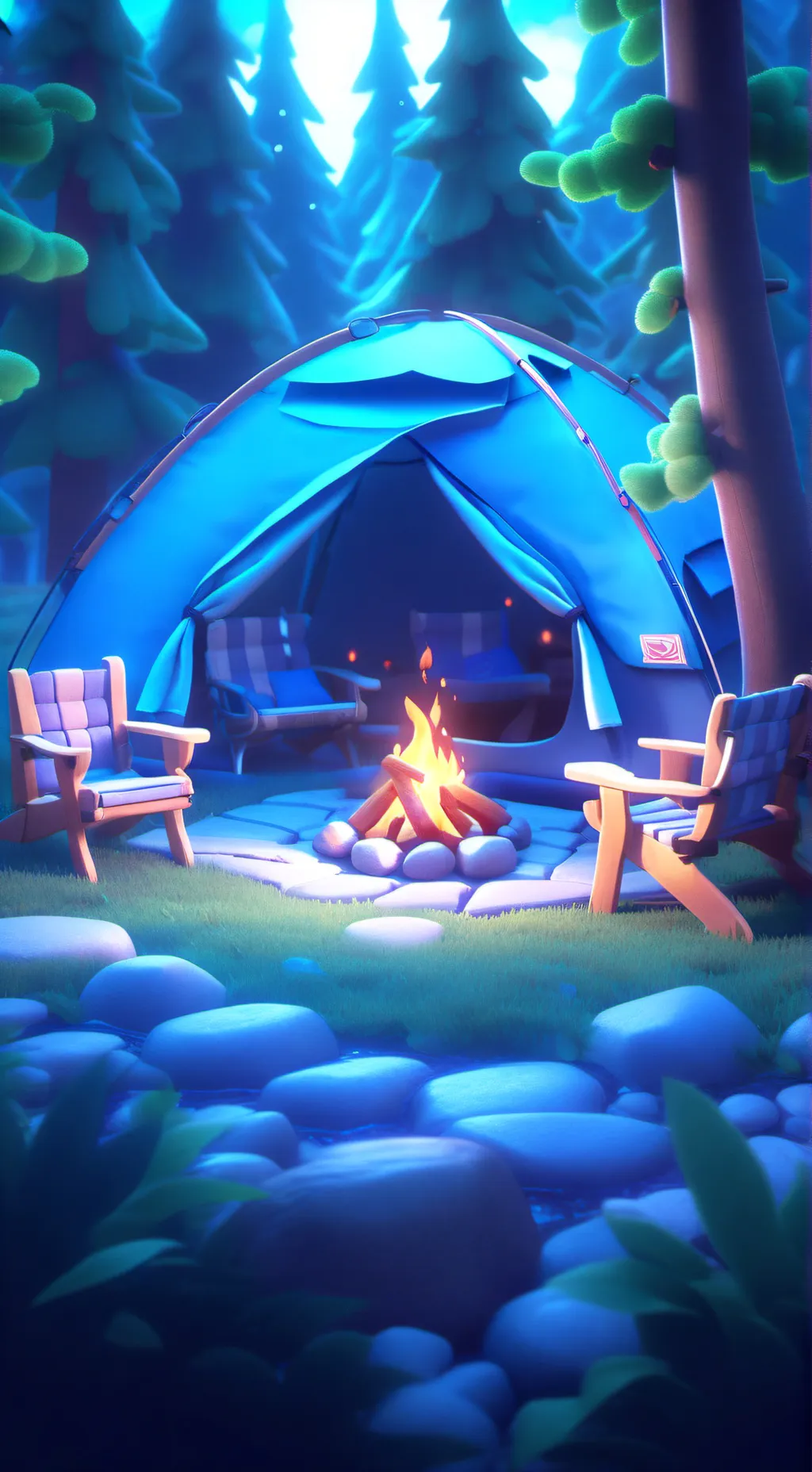 ai character: DW Camping  background