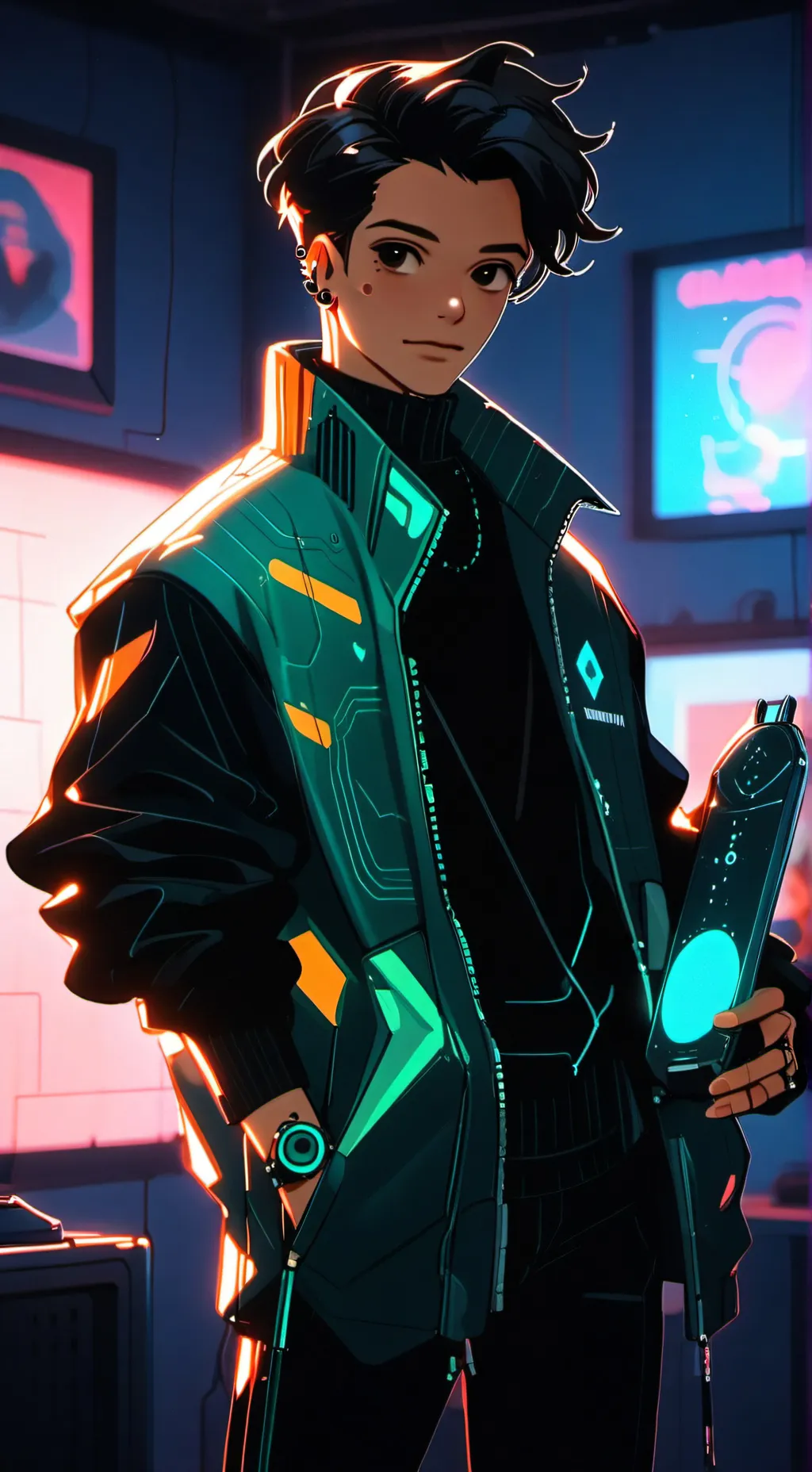 ai character: The Time Traveling Tech Critic background
