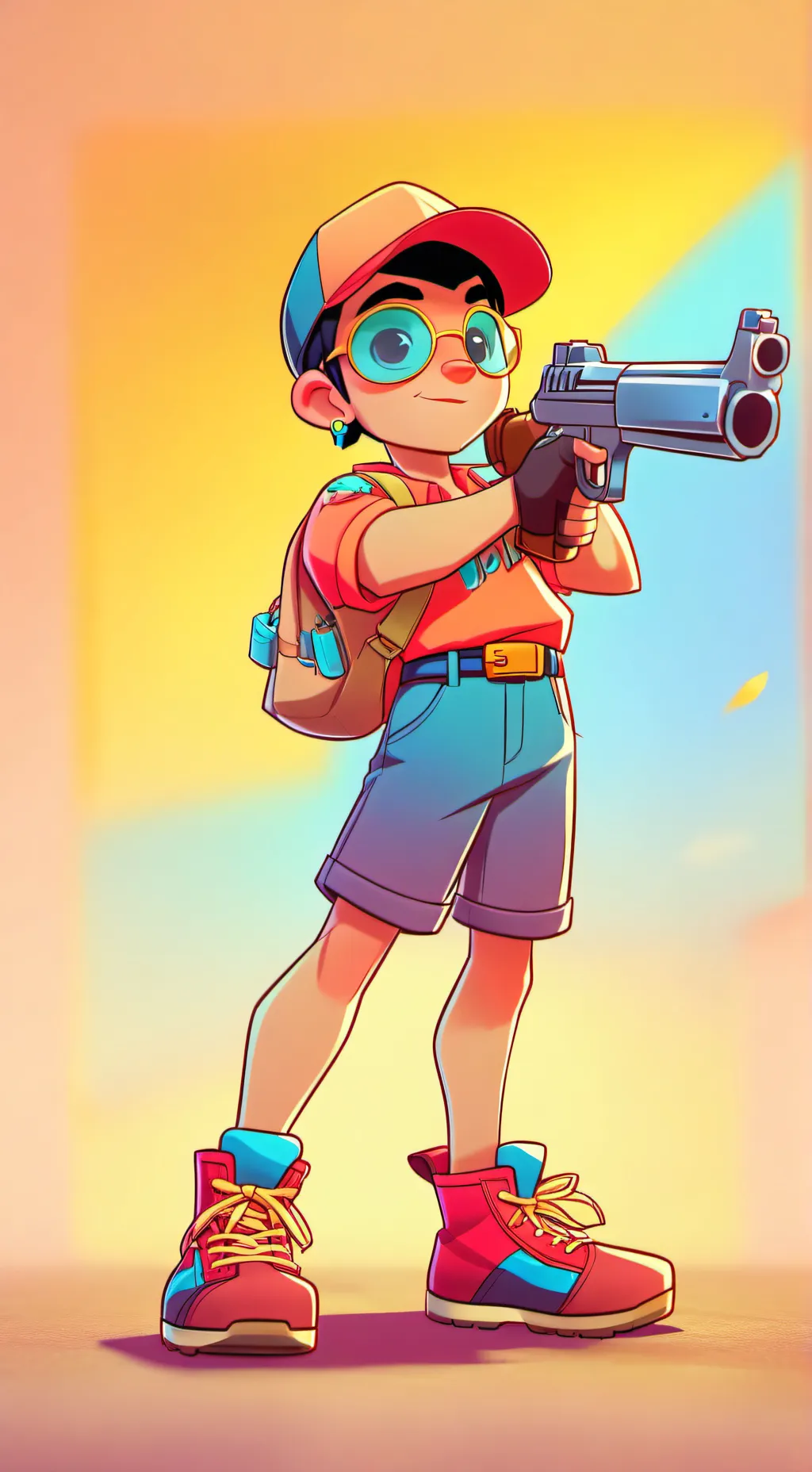ai character: gun background
