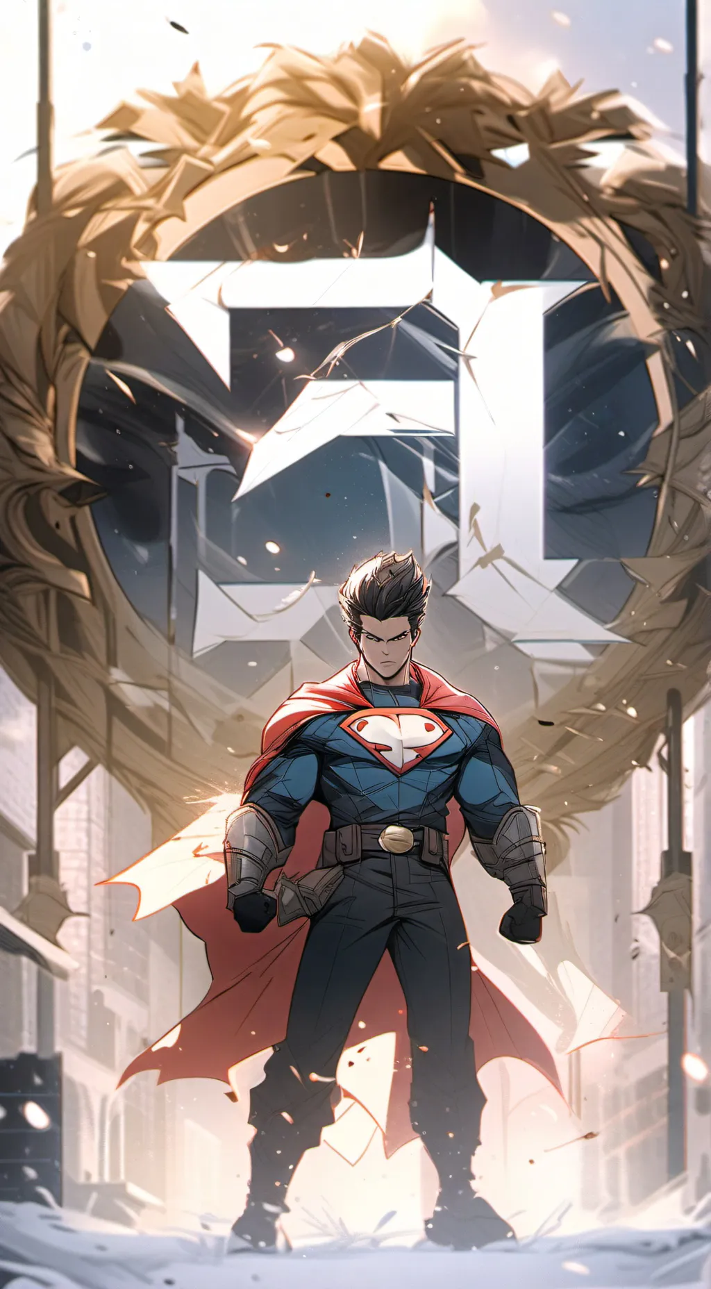 ai character: Super hero background