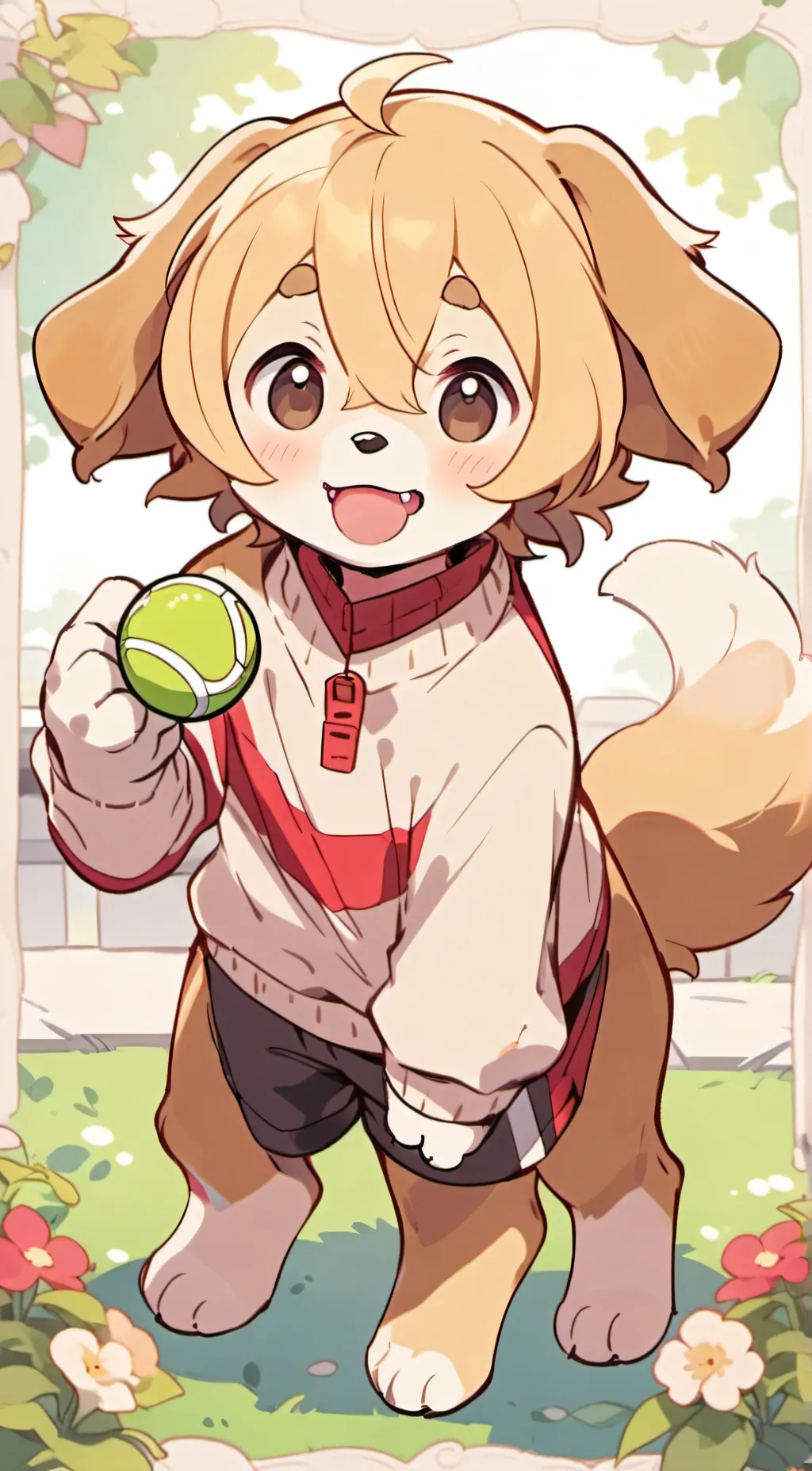ai character: Golden Spirit Pup background