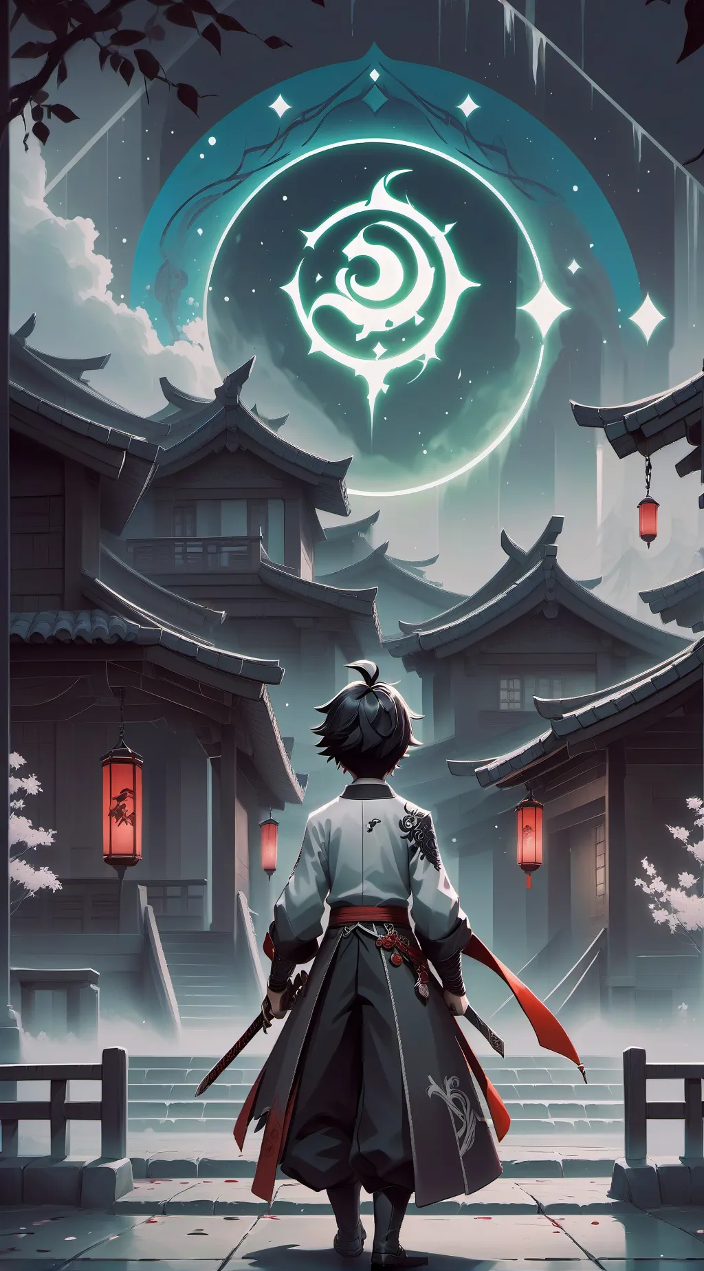 ai character: The Hunted Town background