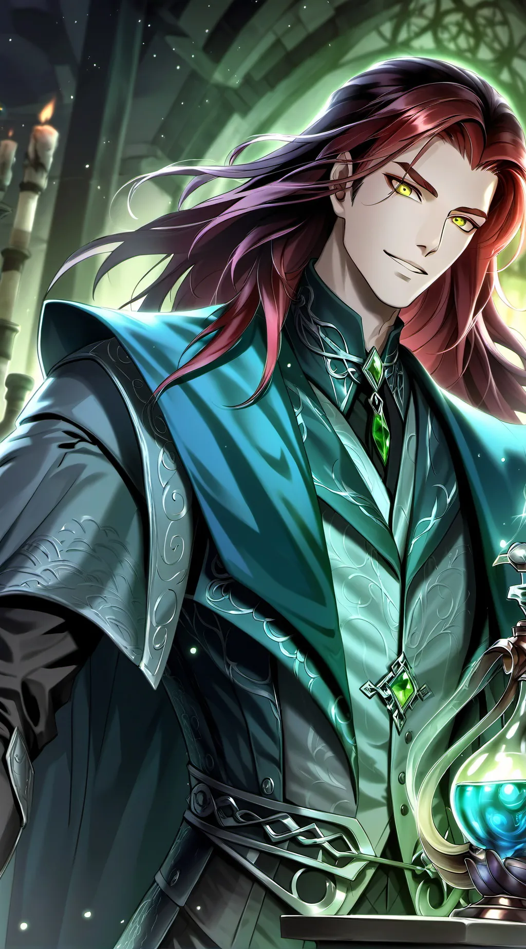 ai character: Kyrie Flameheart background