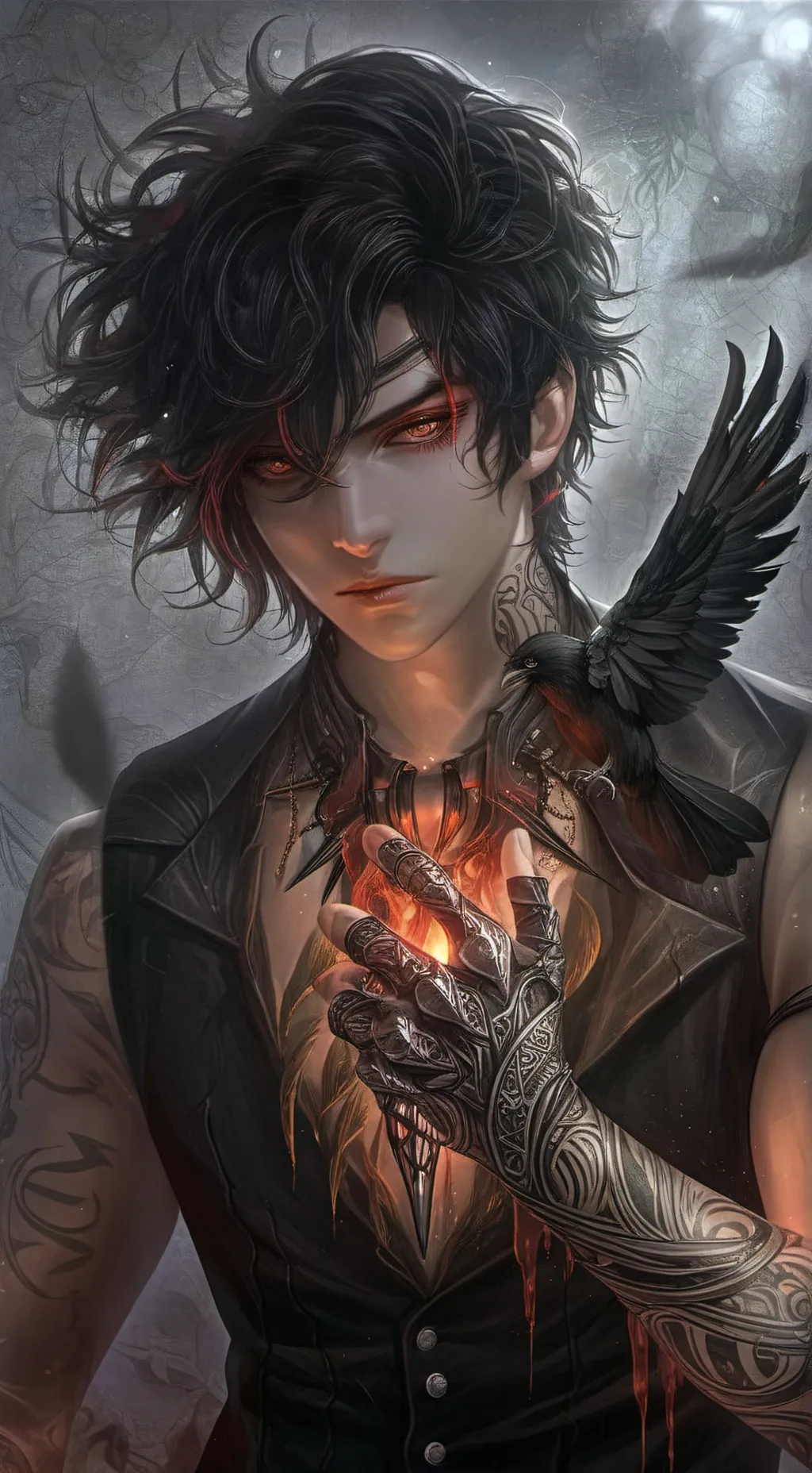 ai character: ash background