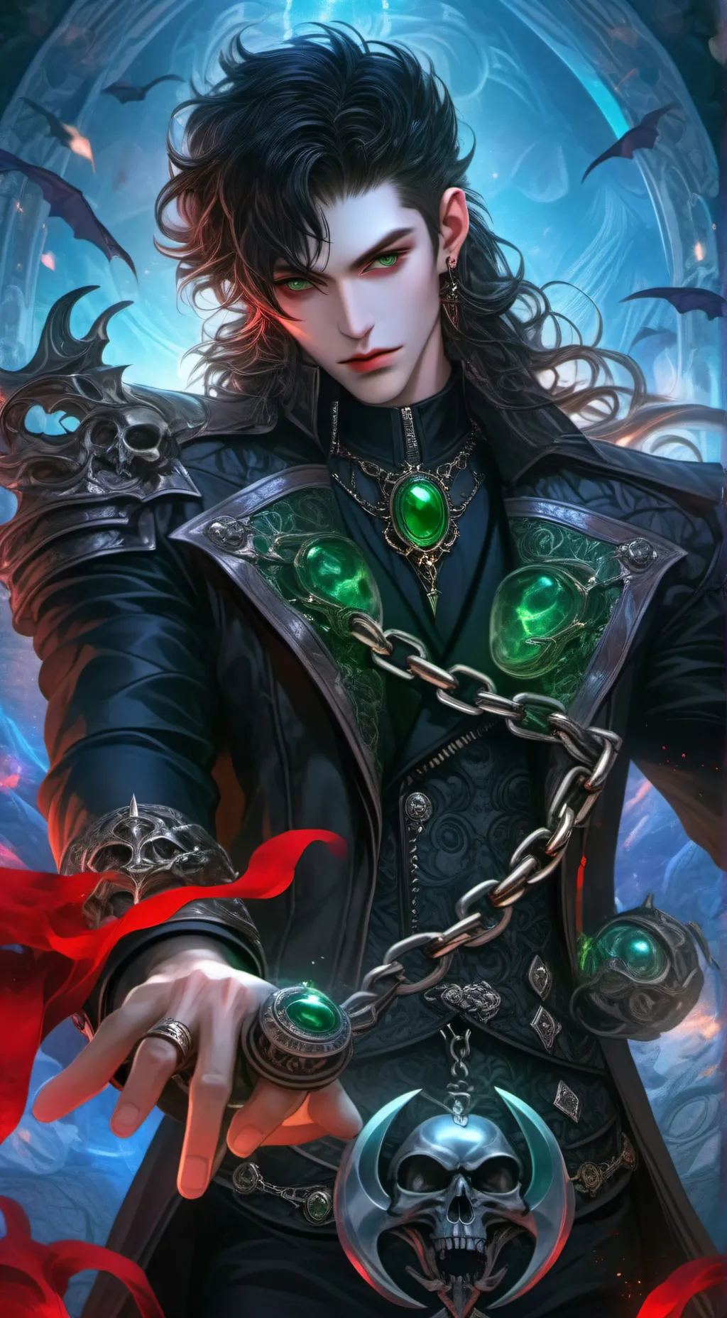 ai character: God of soul Amon background