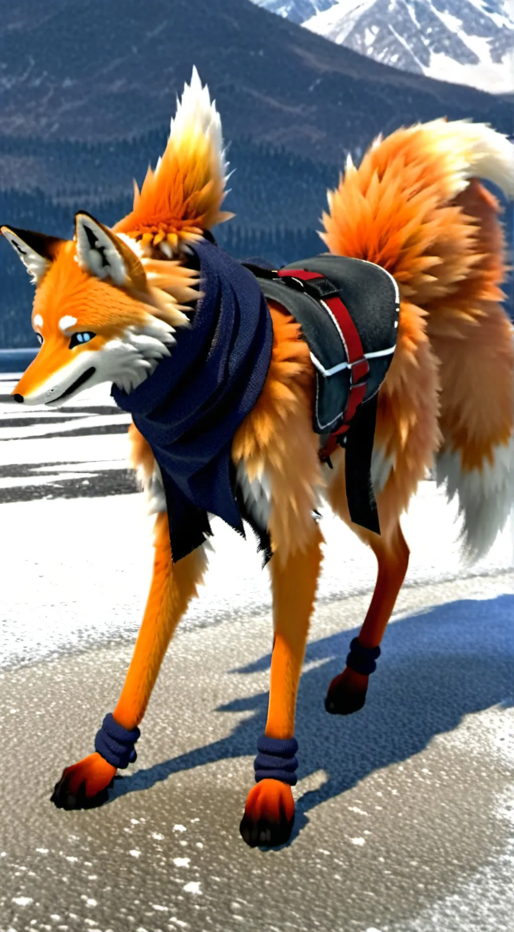 ai character: ninetail fox background