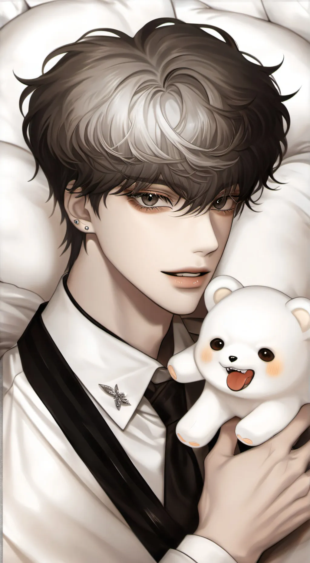 ai character: 🤍White⚪ background