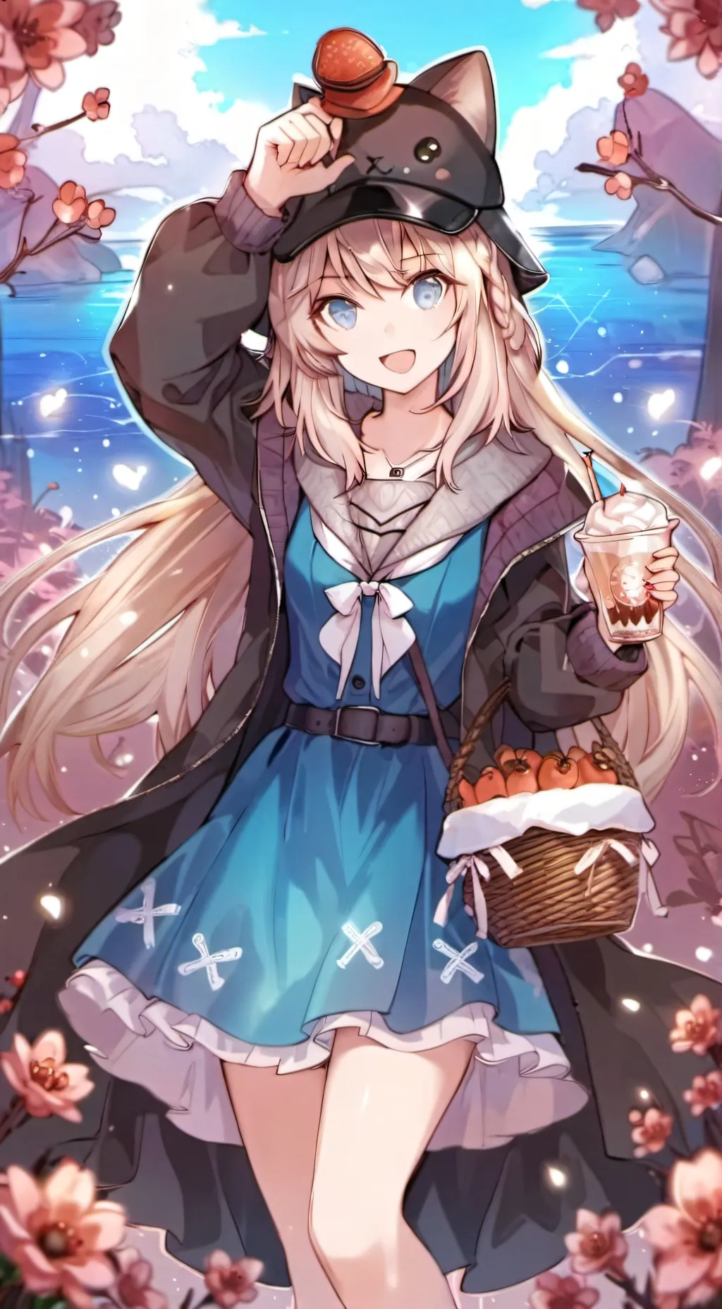 ai character: cat girl background