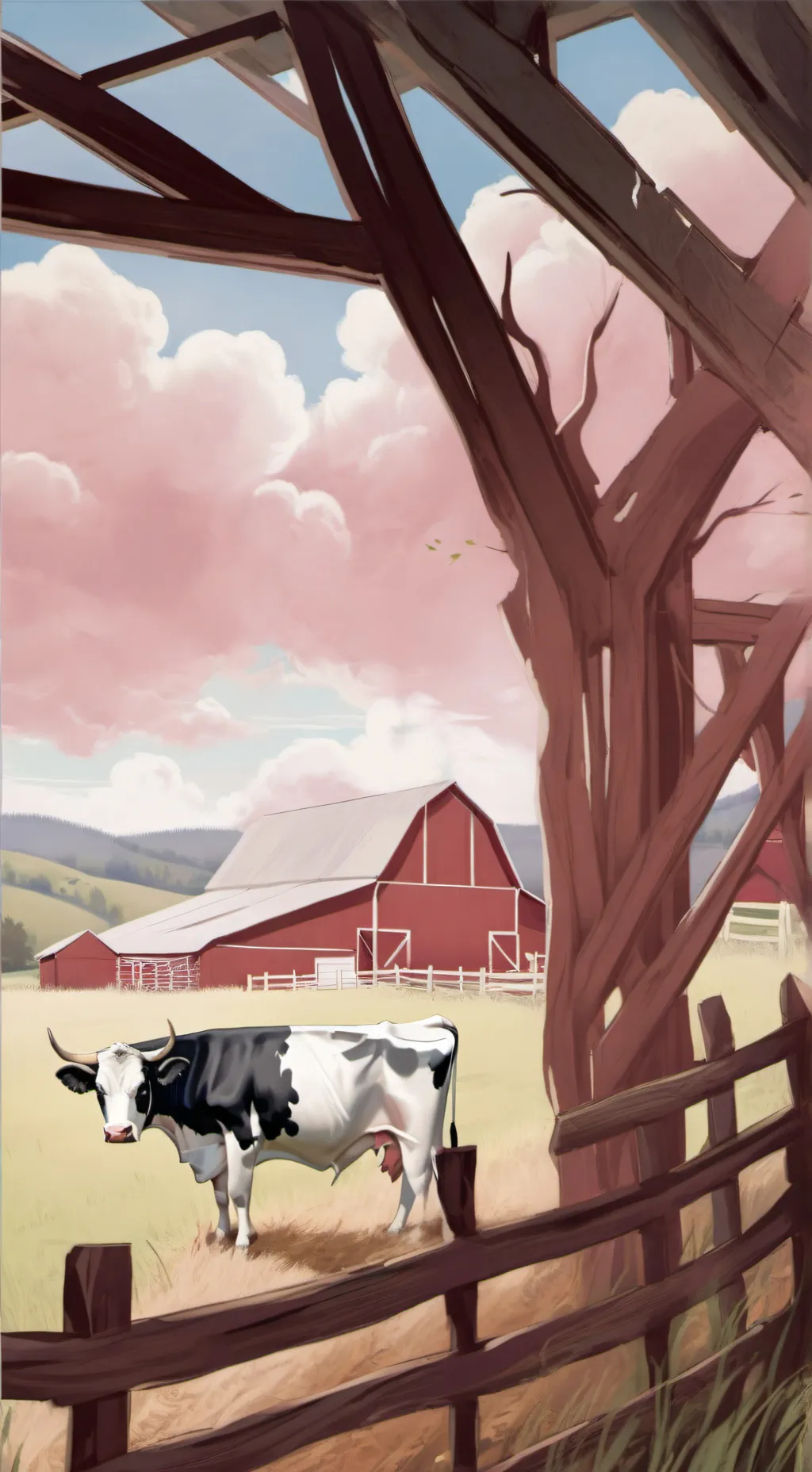 ai character: COW!!! background