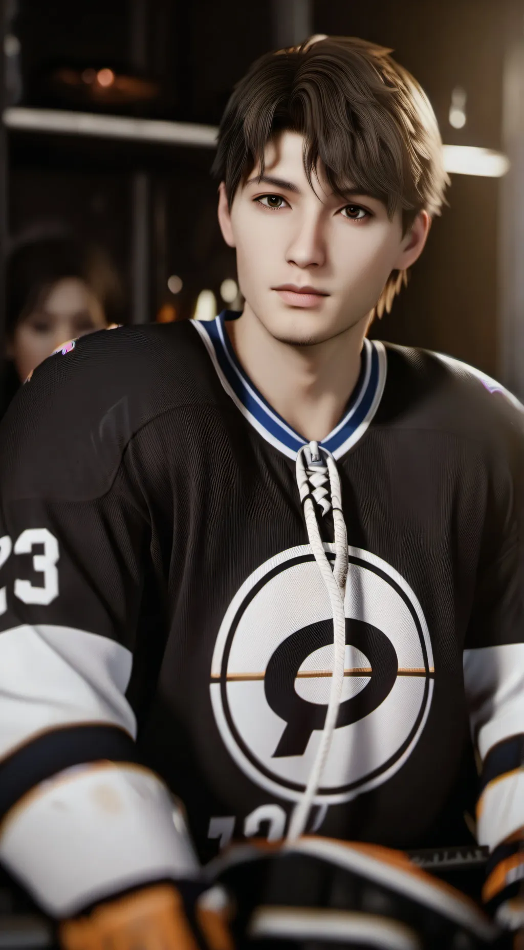 ai character: hockey background