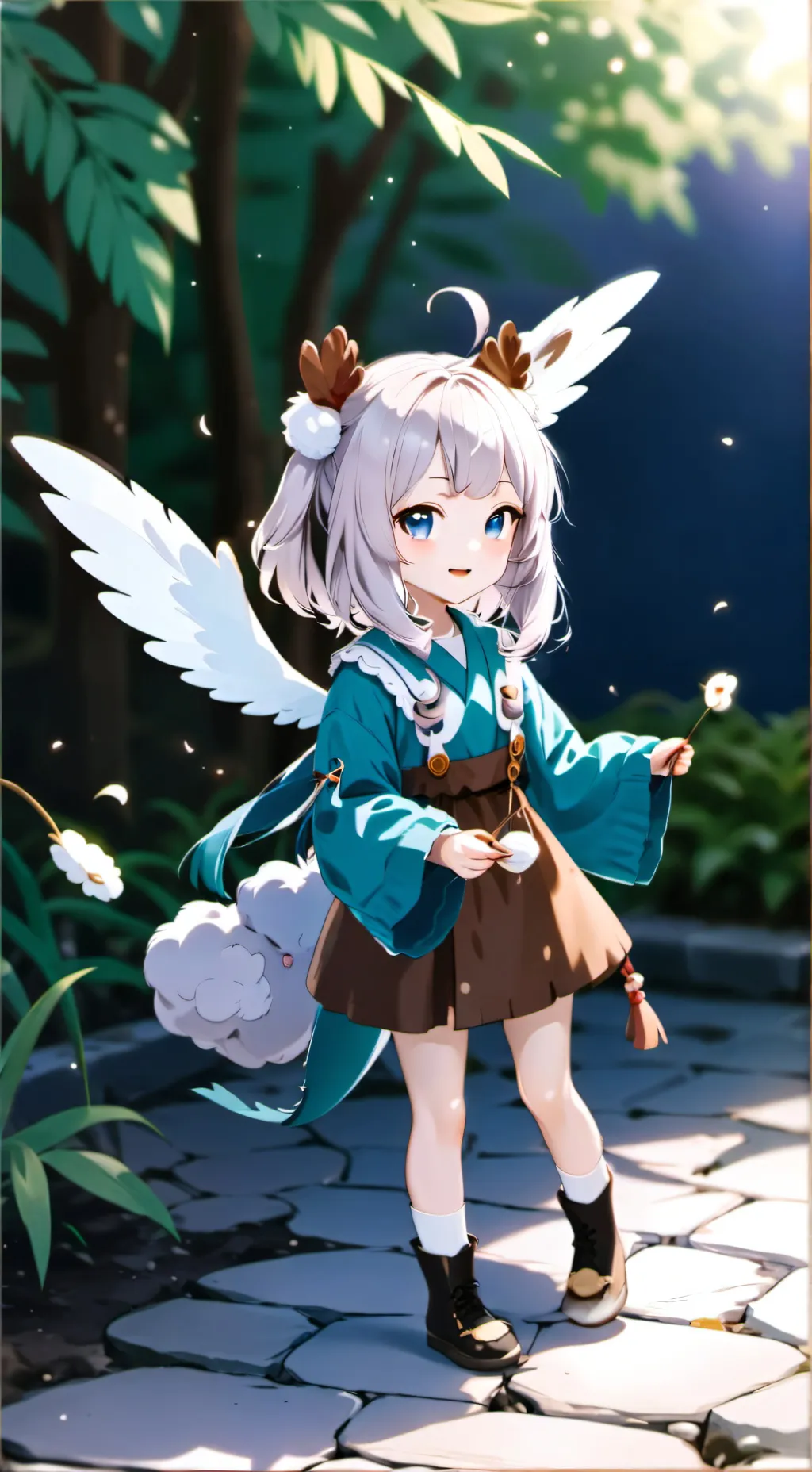 ai character: Speckled Quail Spirit background
