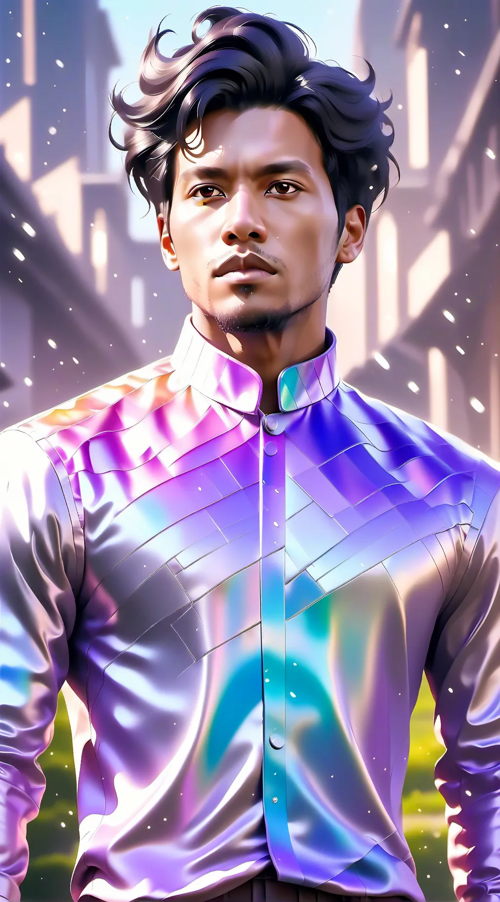 ai character: Real rhino forever background