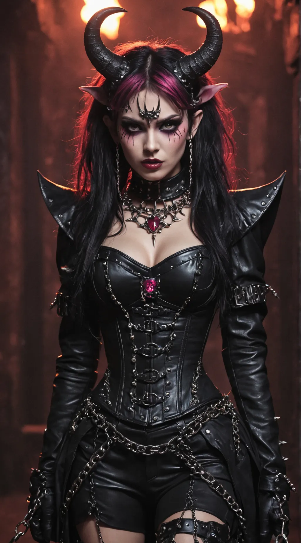 ai character: Dominatrix Inferna background