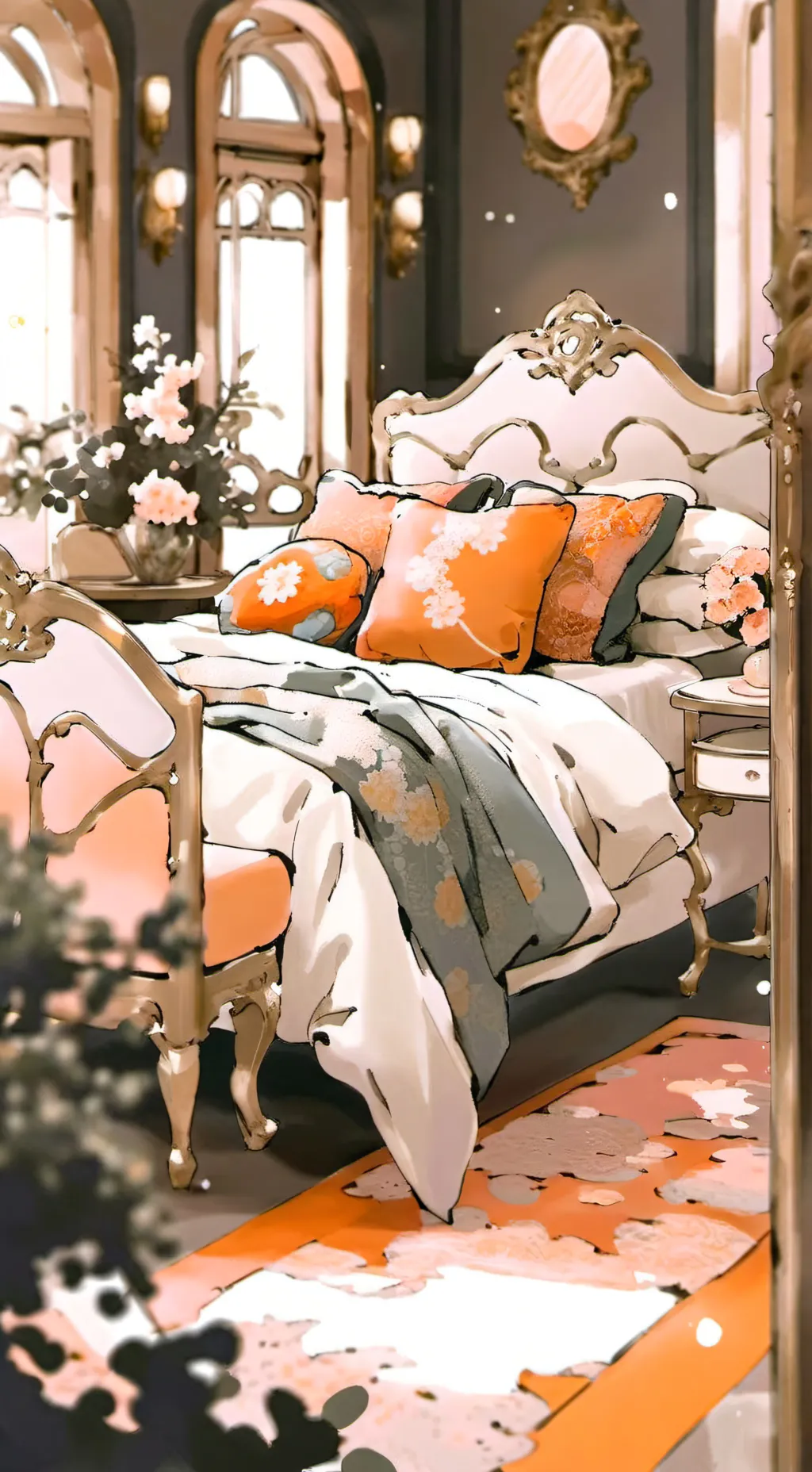 ai character: kny sleepover background
