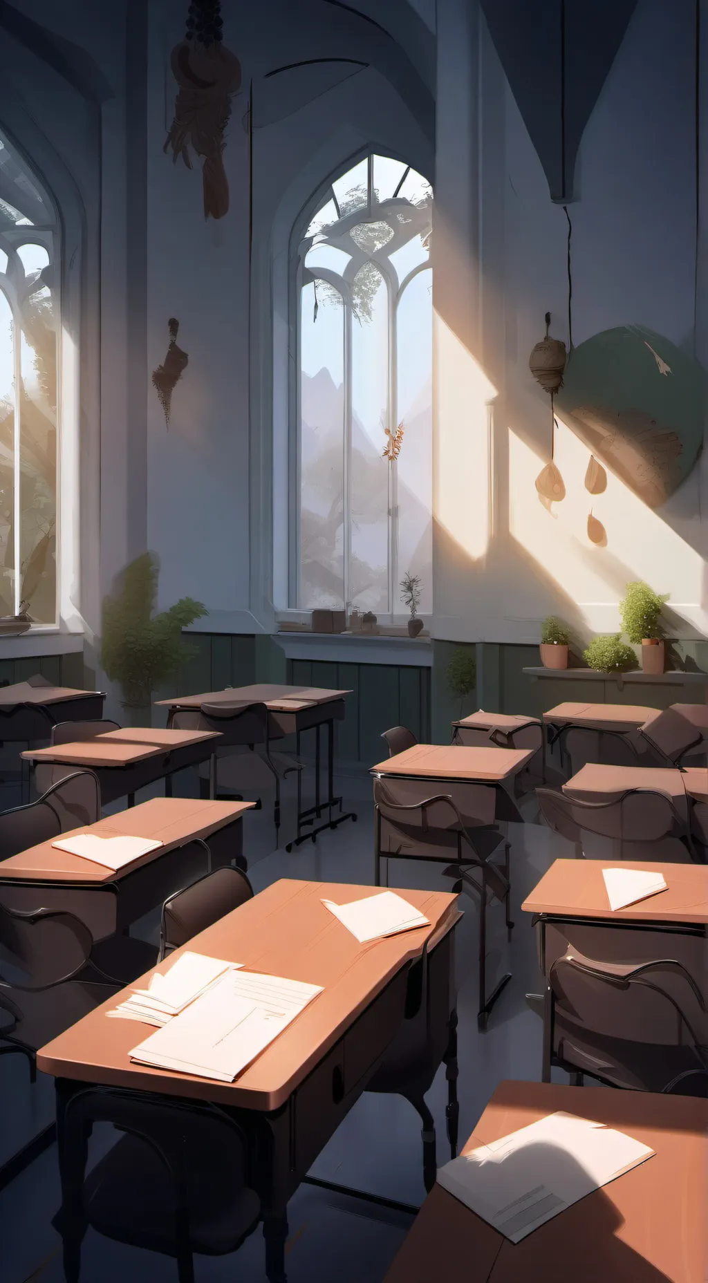 ai character: School days left background