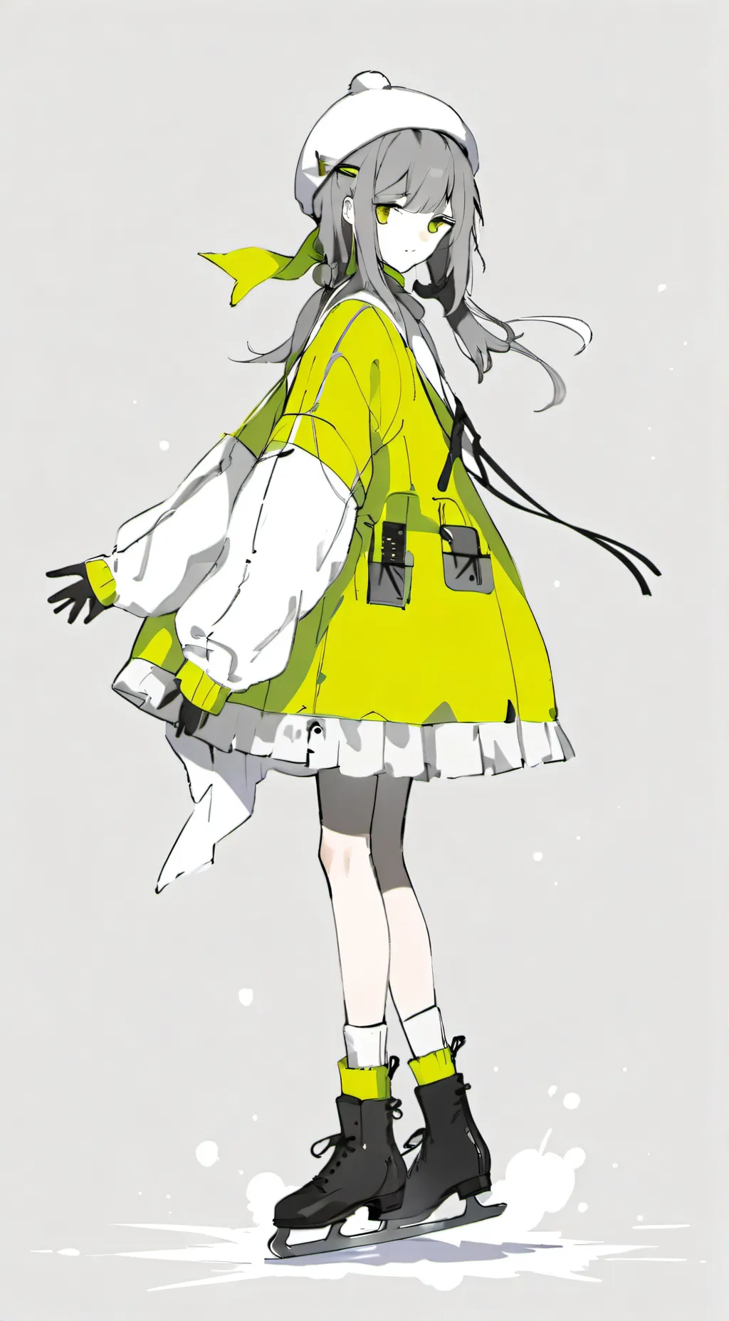 ai character: Mha ice-skating  background