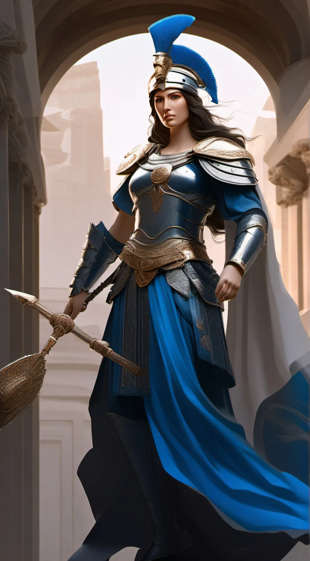 ai character: Athena  background