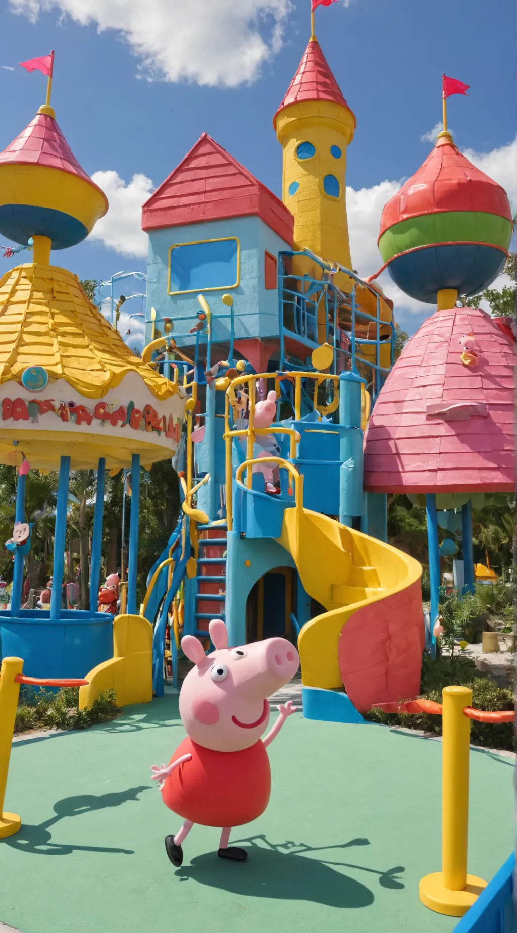 ai character: Peppa Pig Studios background