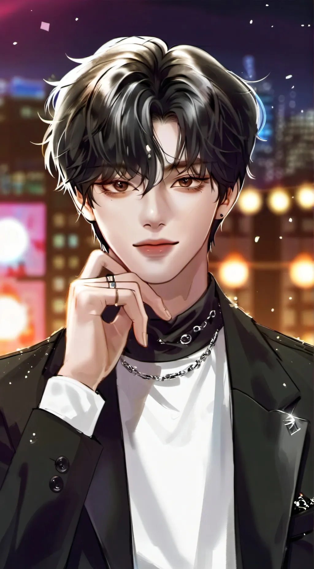 ai character: 🤍lee know🤍 background