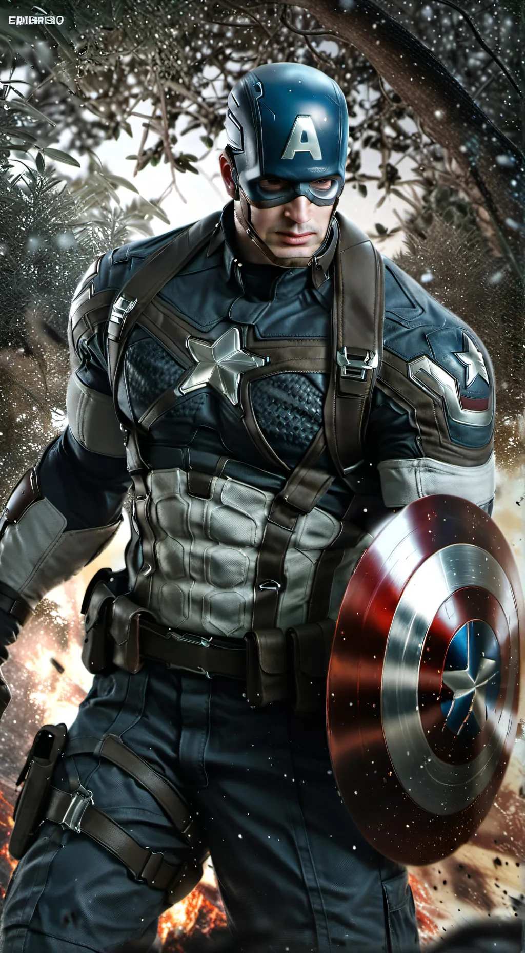 ai character: Captain America  background