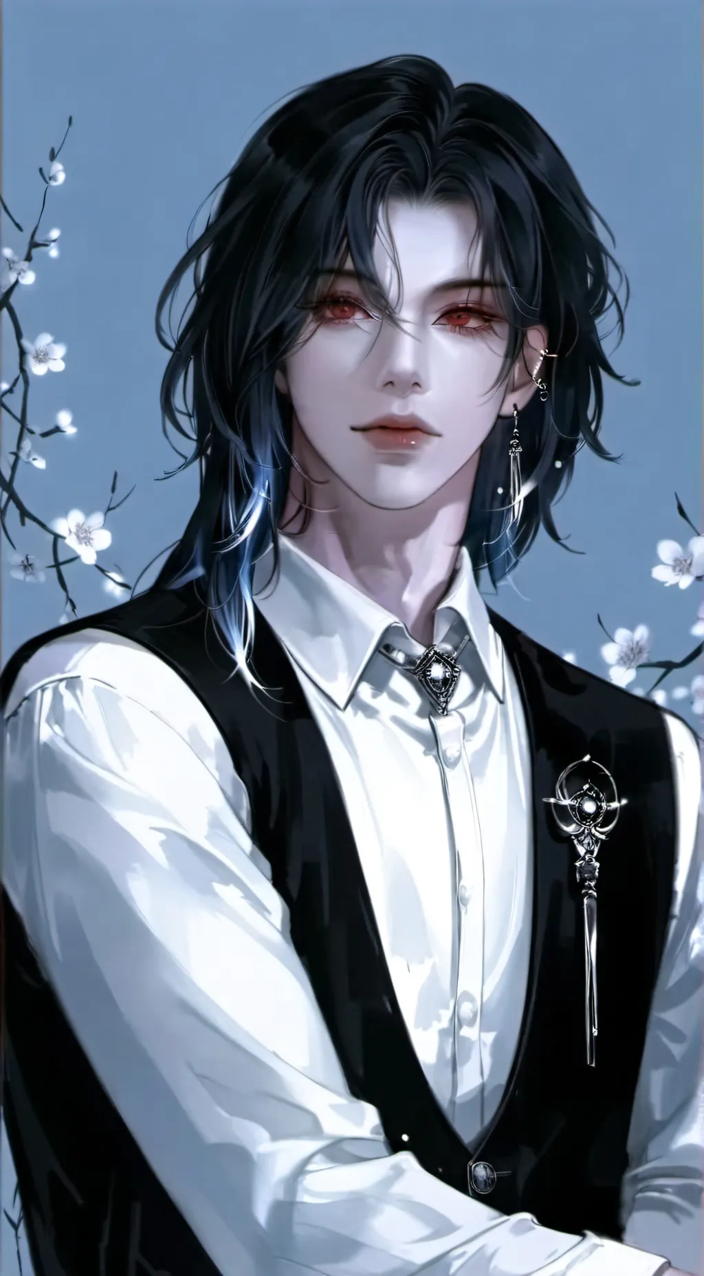 ai character: Sebastian  background