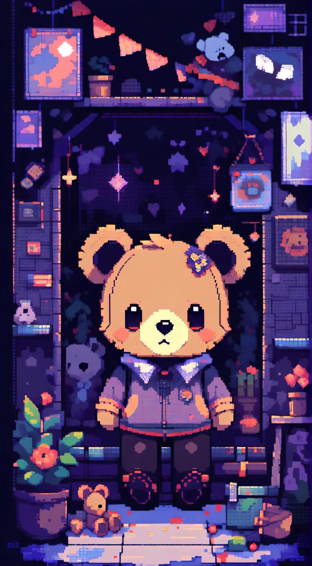 ai character: Plushie world background